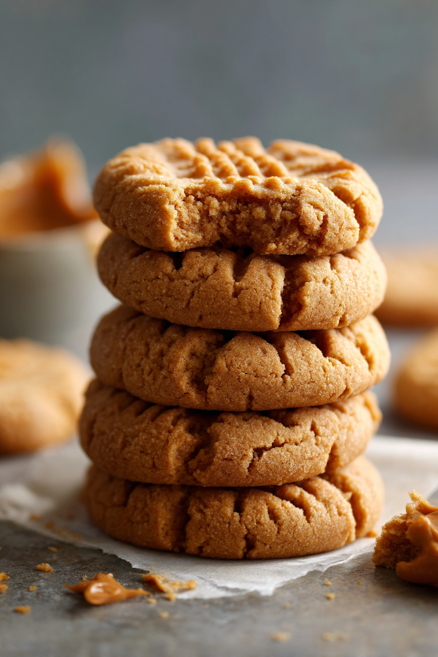 Thick and Chewy Peanut Butter Cookies