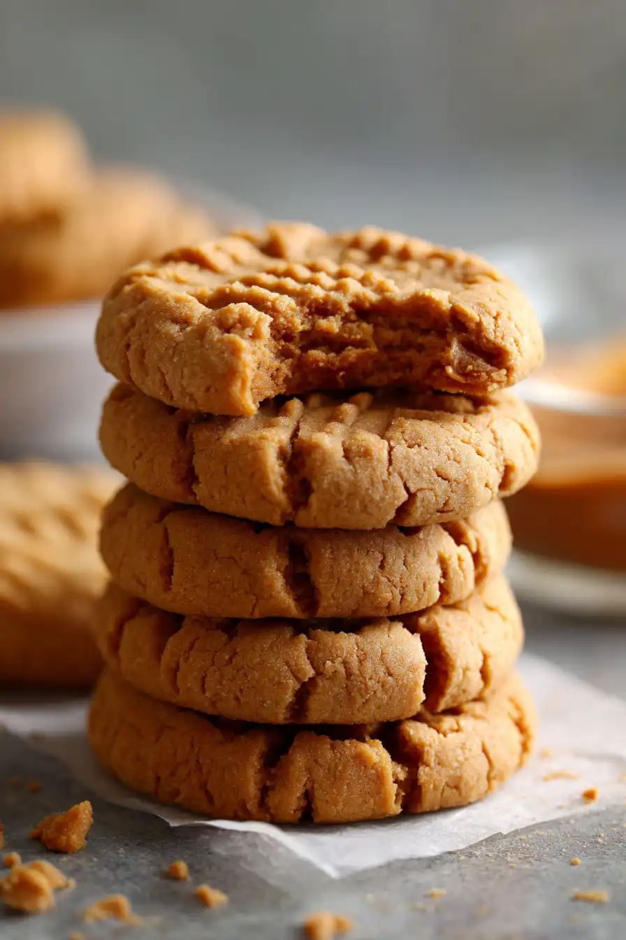 Thick and Chewy Peanut Butter Cookies