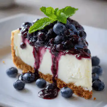 White Chocolate Blueberry Cheesecake
