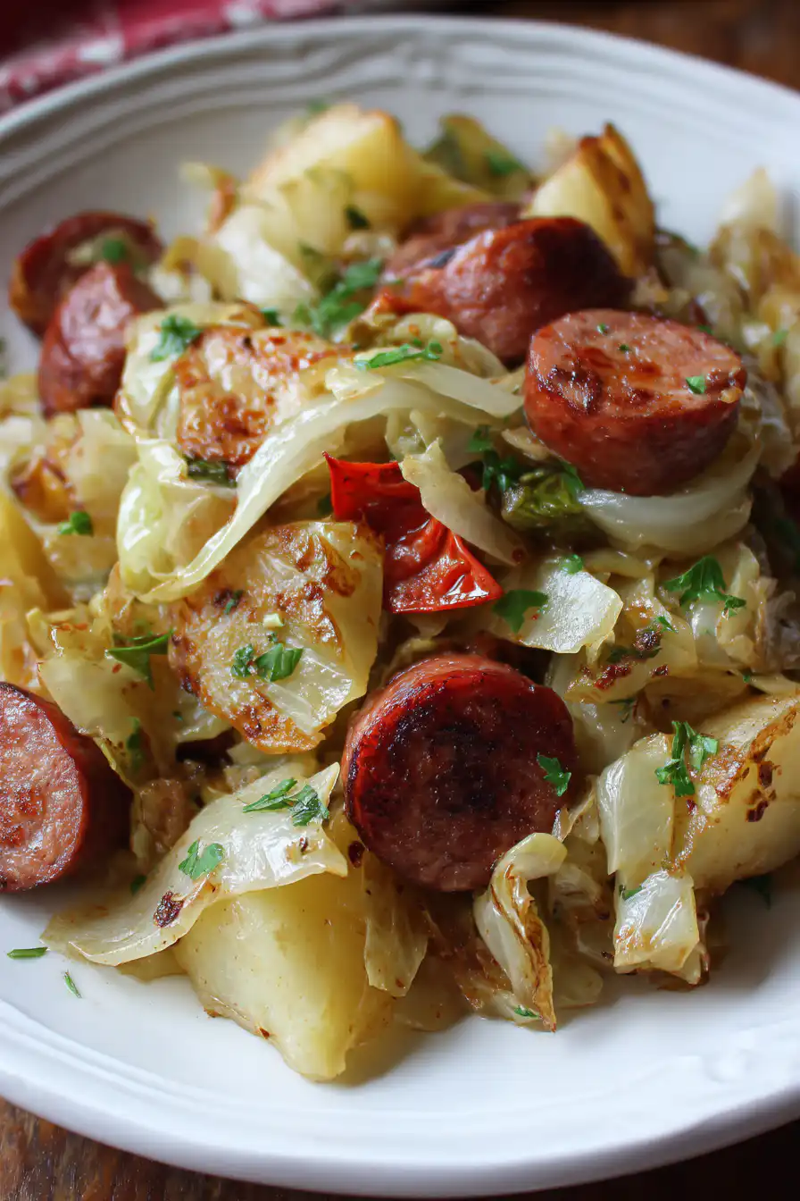 cabbage potatoes and sausage