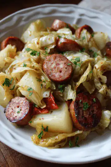 cabbage potatoes and sausage