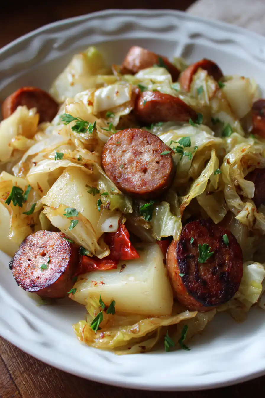 cabbage potatoes and sausage