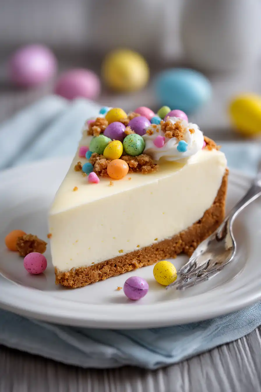easter no bake cheesecake