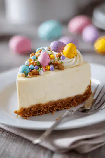 easter no bake cheesecake