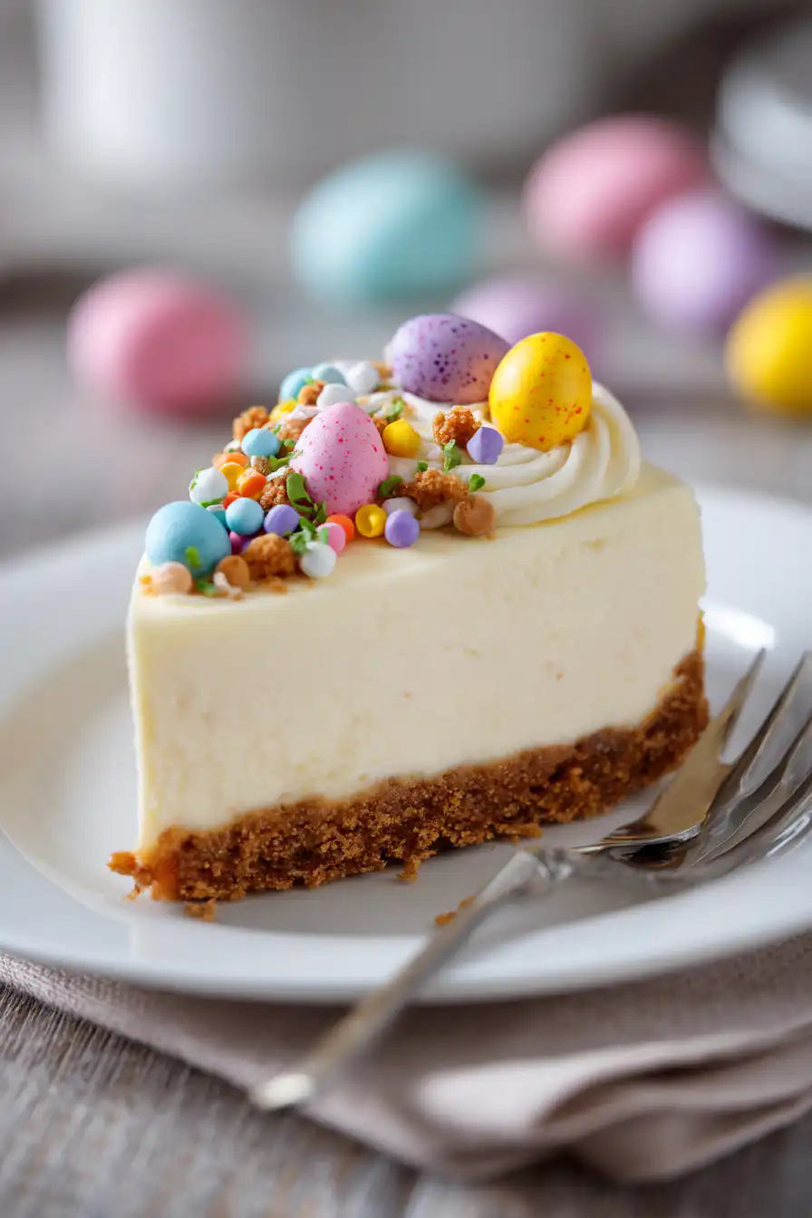 easter no bake cheesecake
