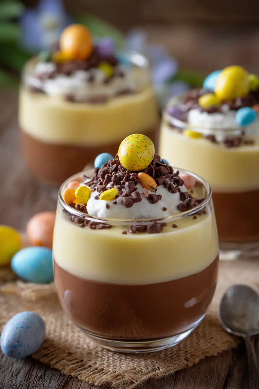 easter pudding cups