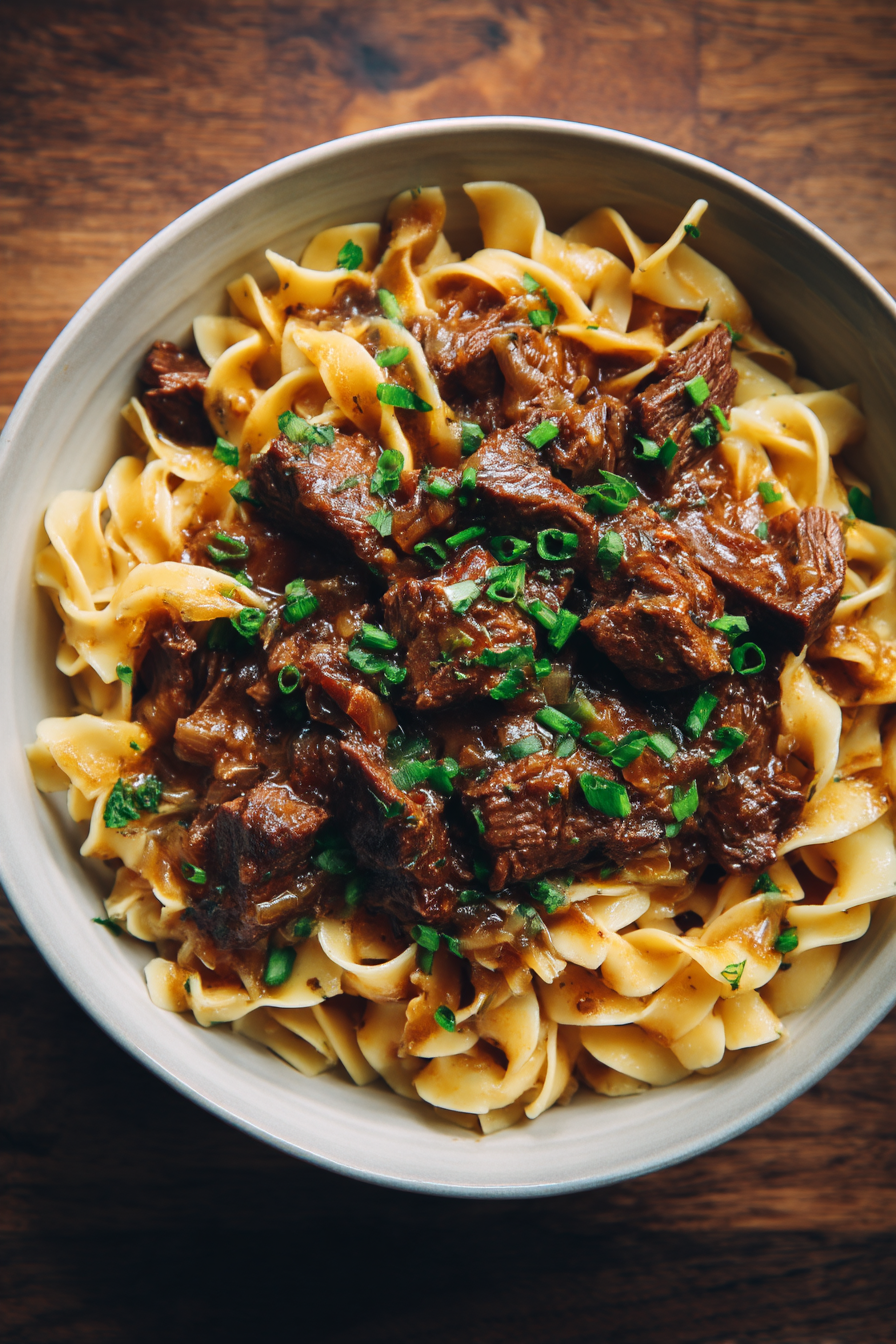 french onion beef and noodles