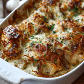 french onion chicken bake