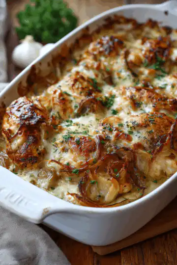 french onion chicken bake