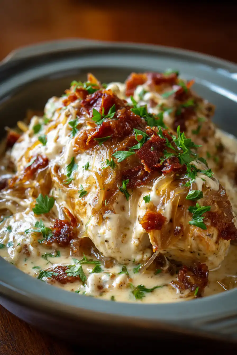 french onion chicken crockpot