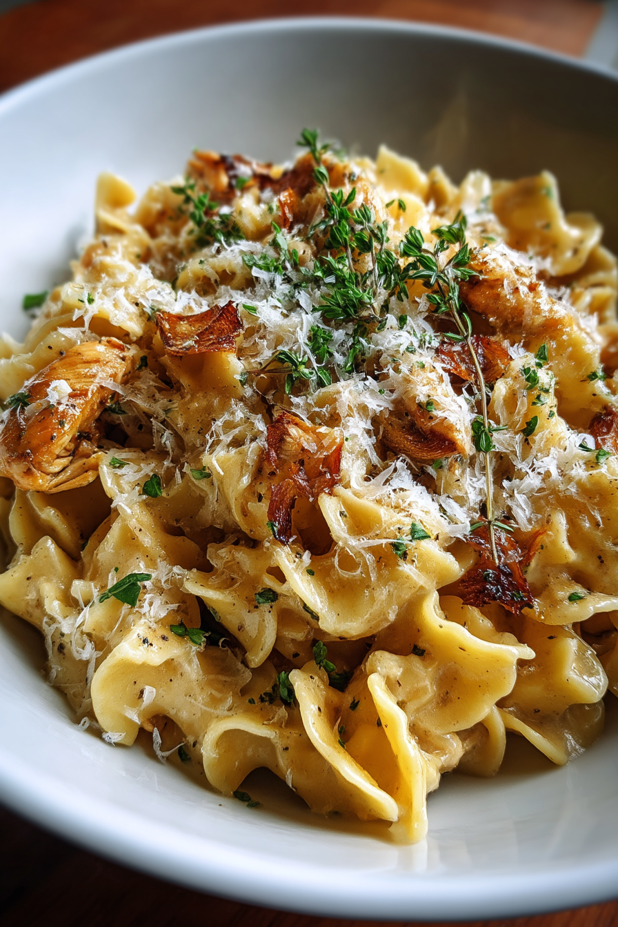 french onion pasta