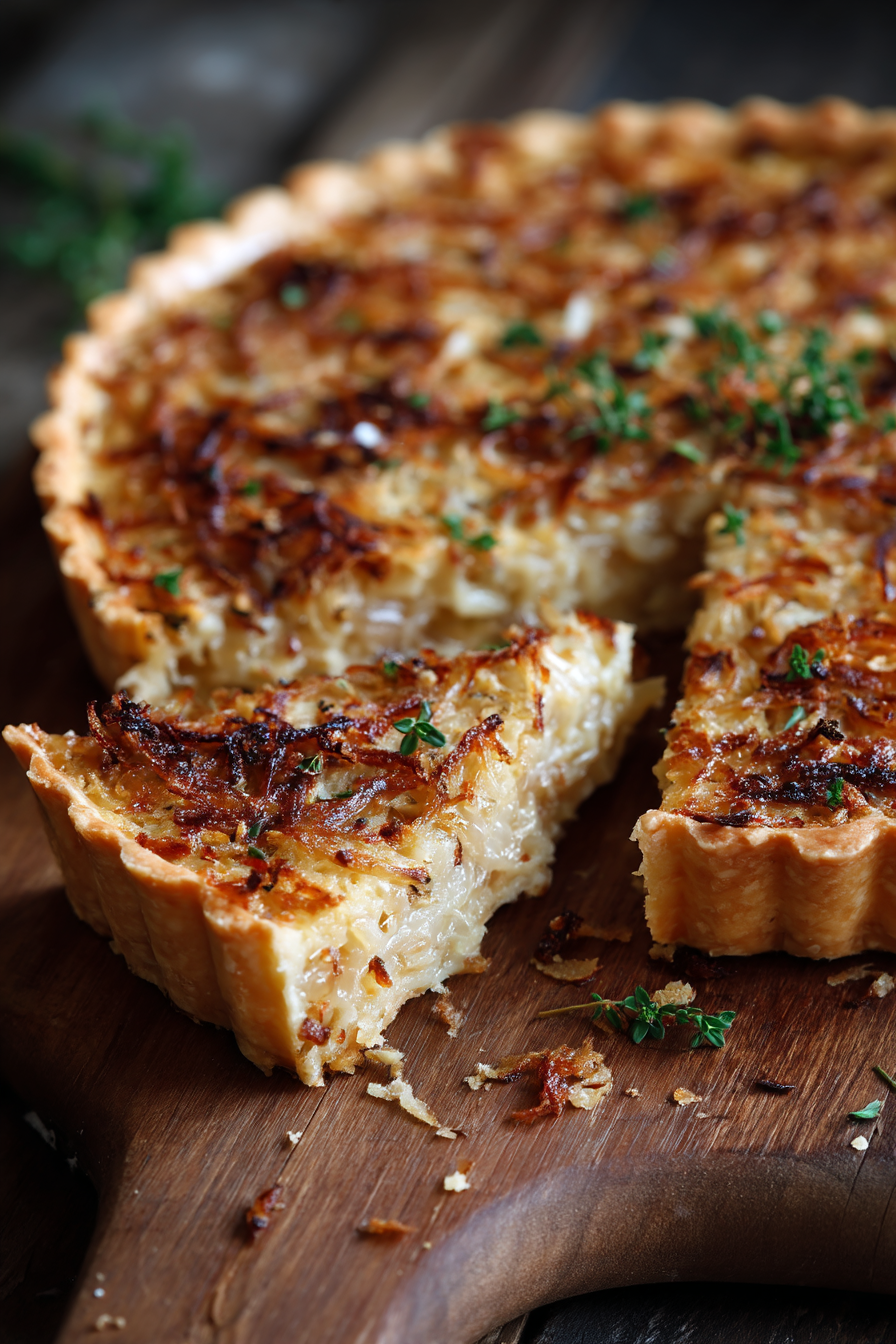 french onion tart