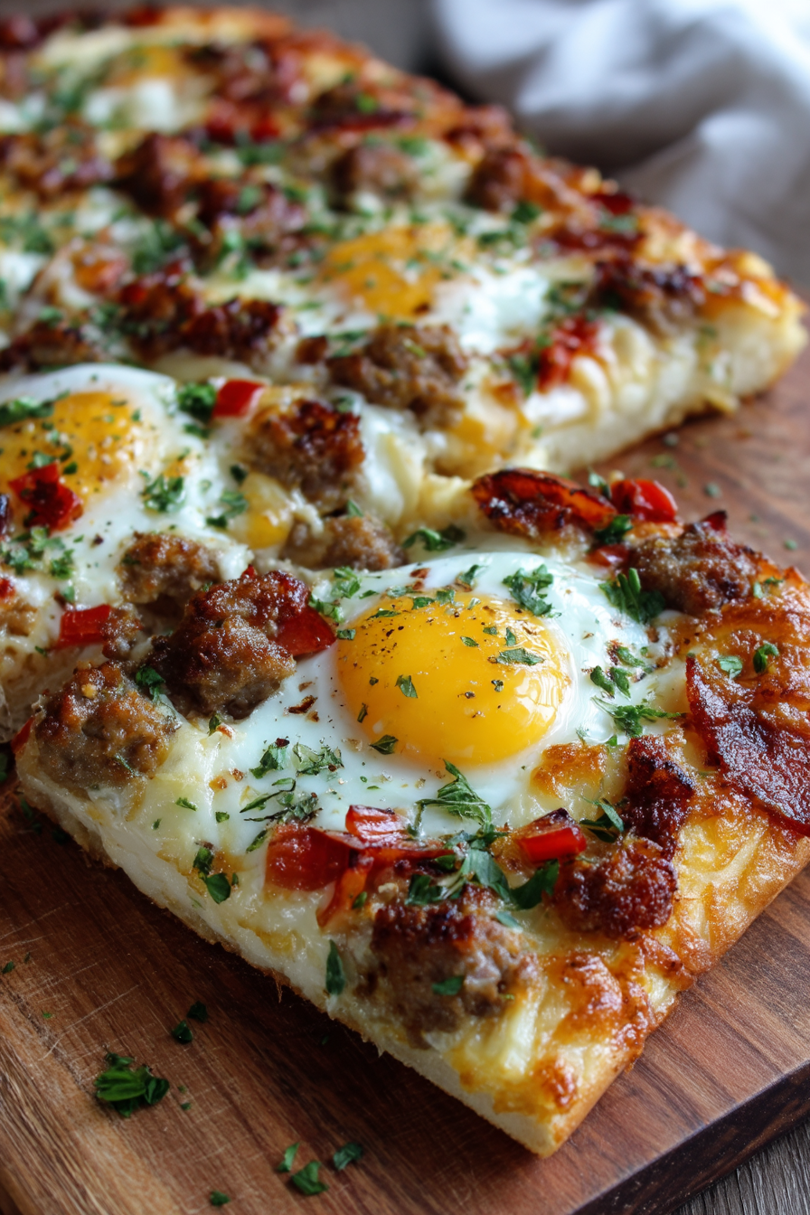 sausage breakfast pizza