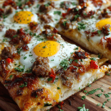 sausage breakfast pizza