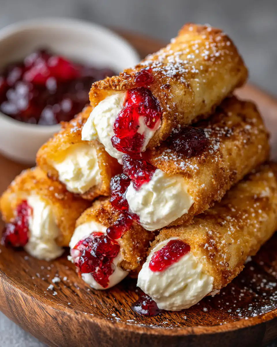 Air Fryer Cherry Cheesecake Egg Rolls
