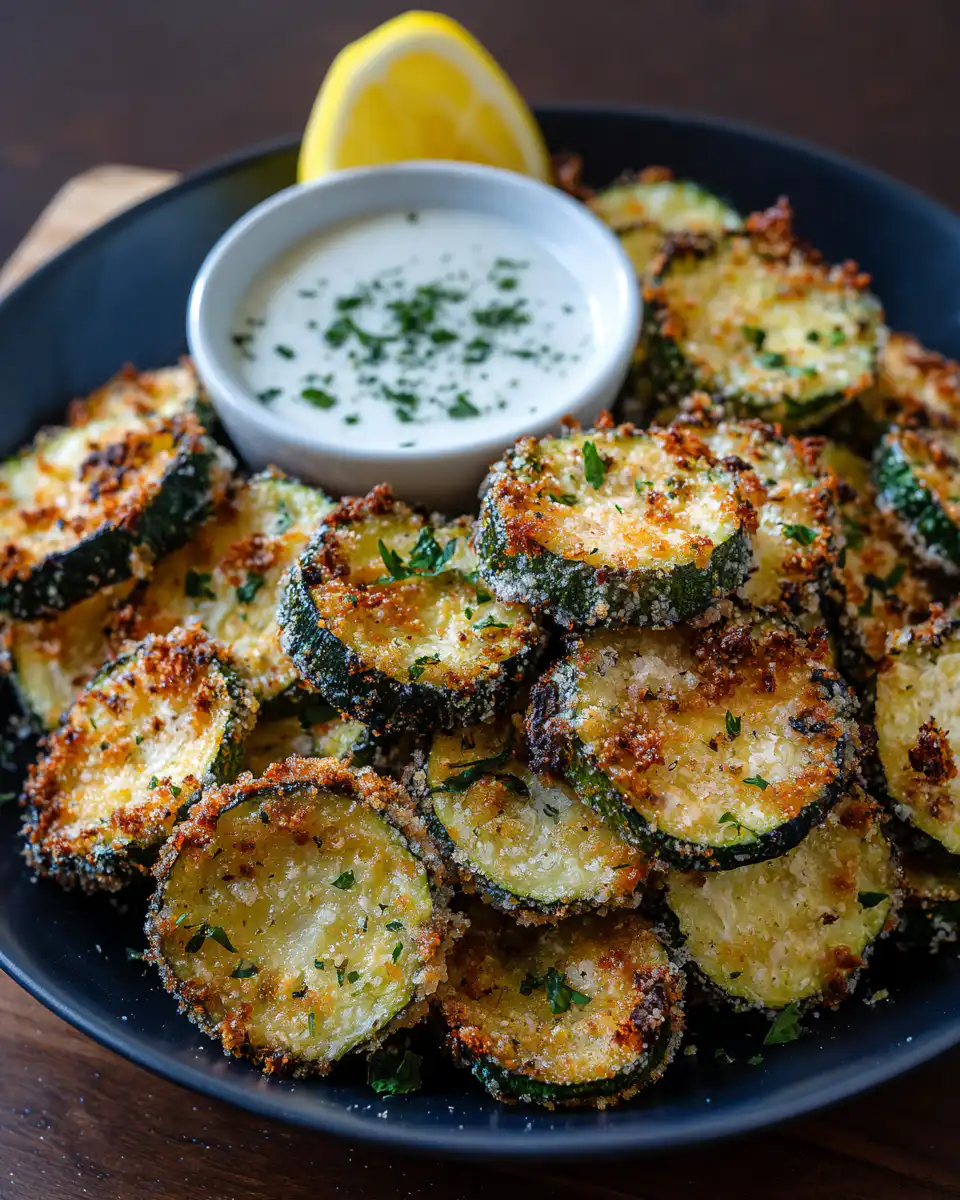 Air Fryer Crispy Parmesan Zucchini Chips