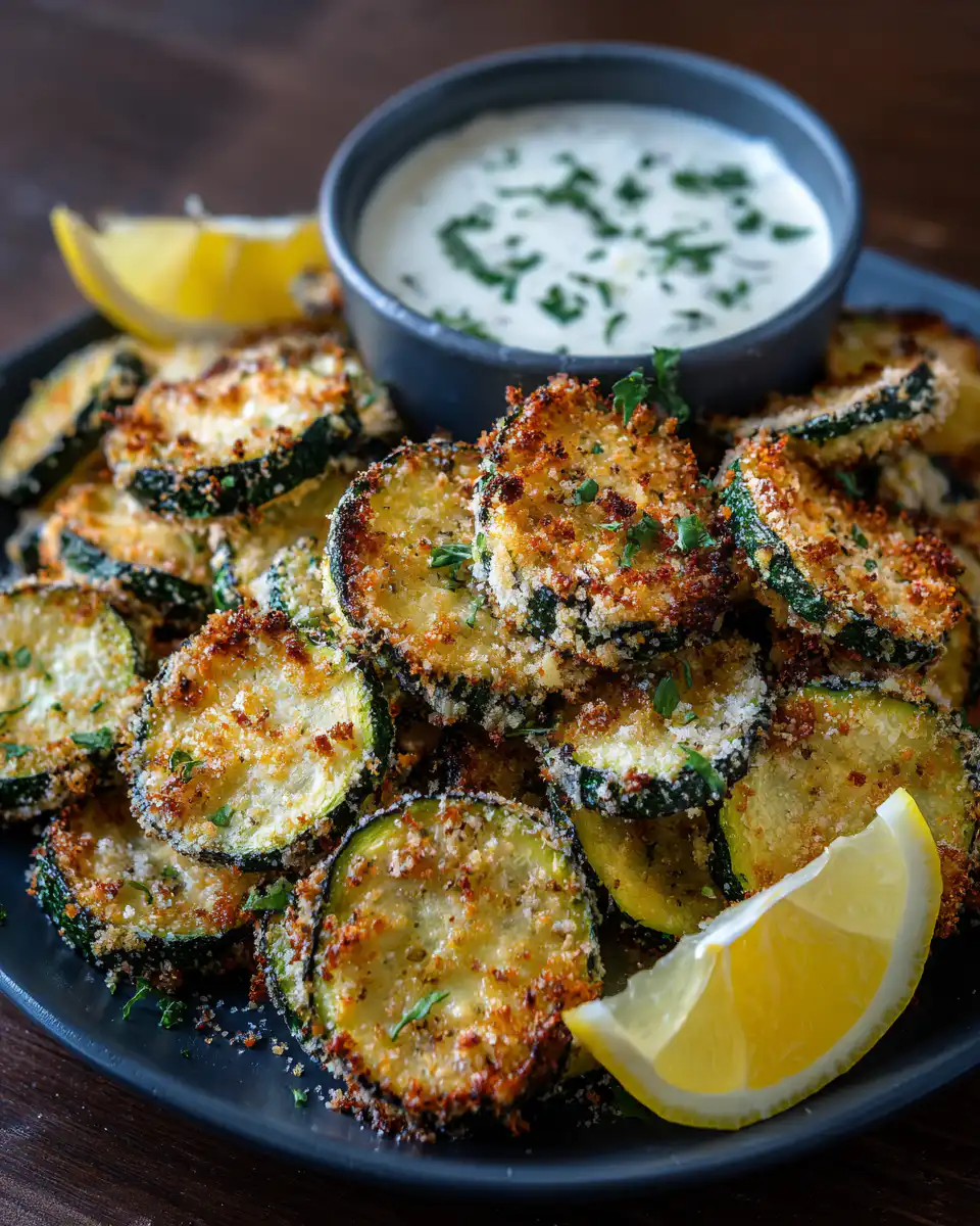 Air Fryer Crispy Parmesan Zucchini Chips