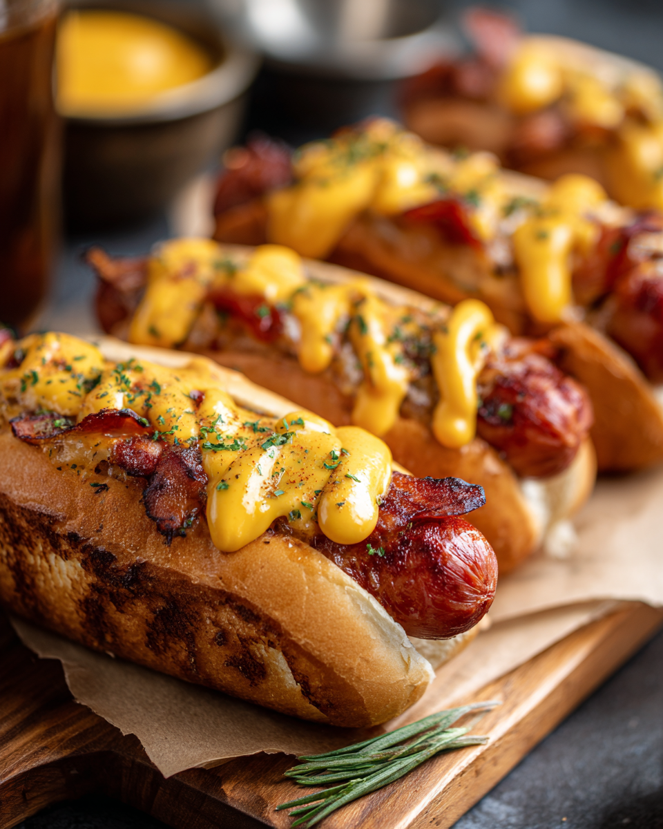 Air Fryer Grilled Cheese Hot Dogs