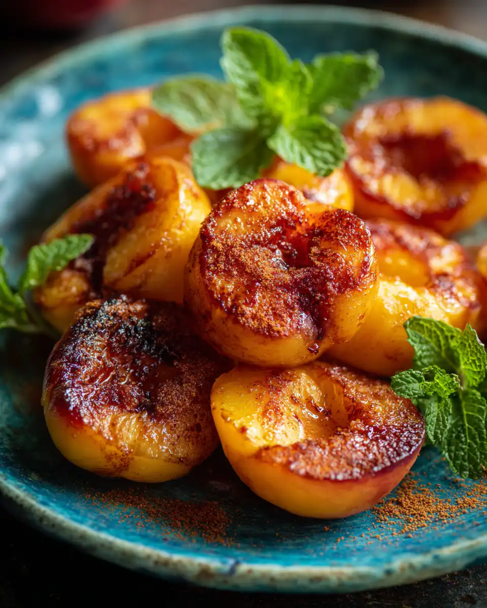 Air Fryer Peaches with Cinnamon