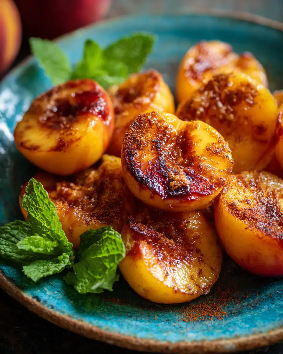 Air Fryer Peaches with Cinnamon