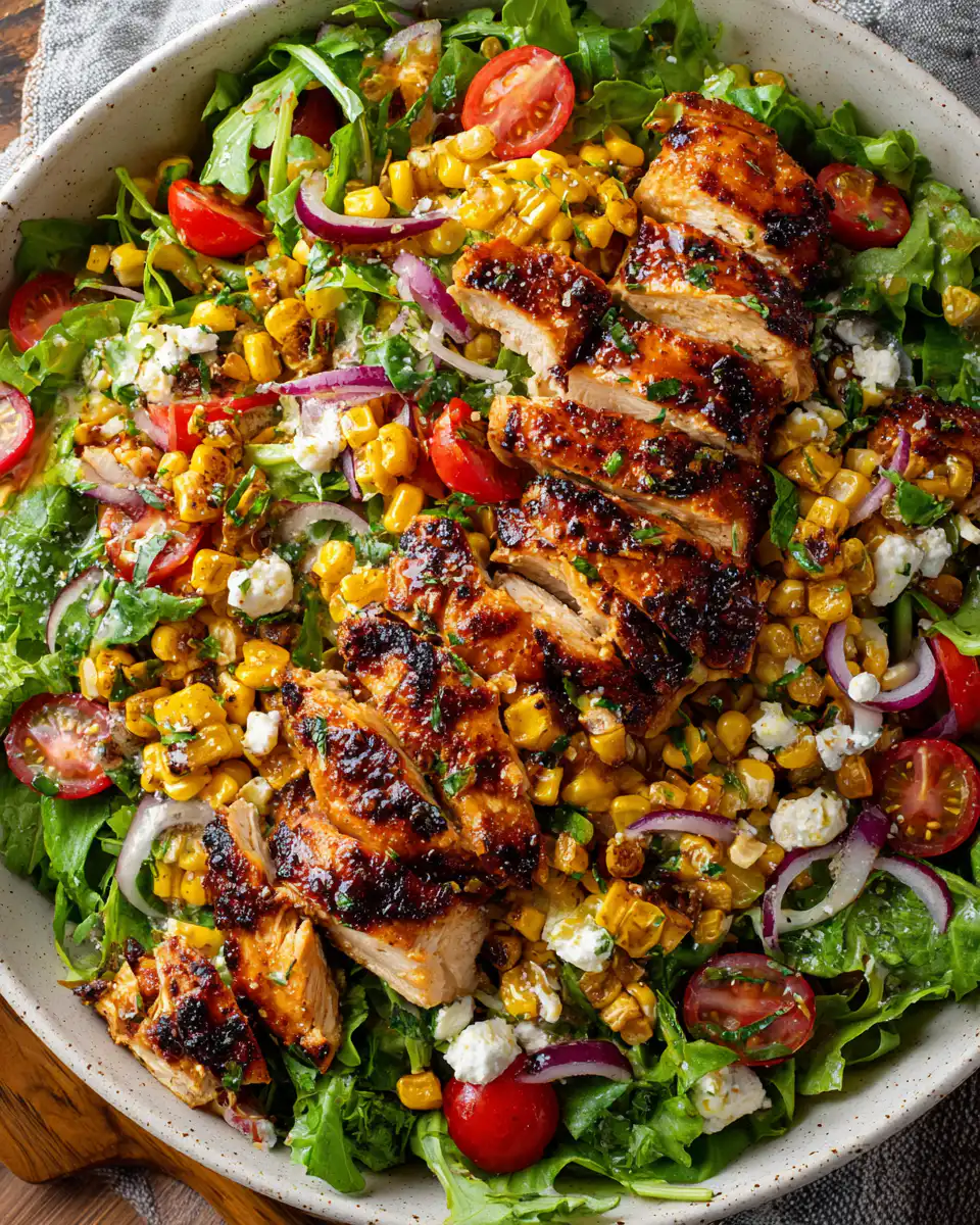 BBQ Chicken & Corn Salad (Summer Favorite)