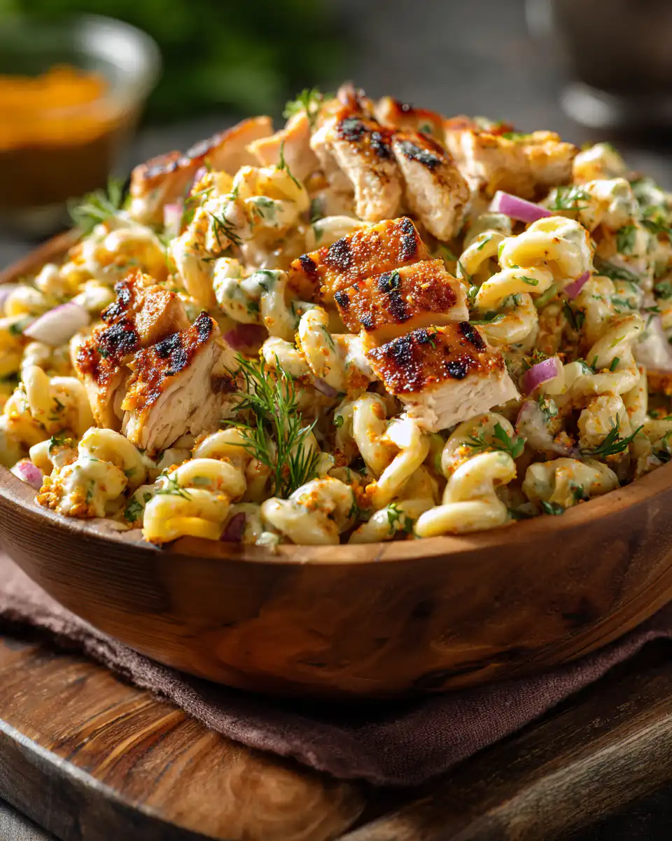 BBQ Chicken Ranch Pasta Salad