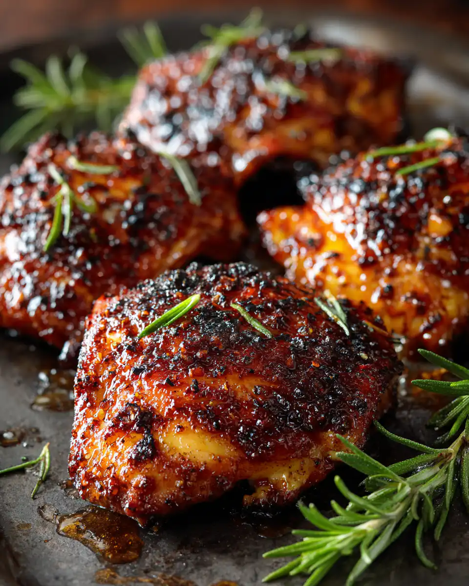 Bbq-Spiced Chicken Thighs with Tangy Honey Glaze