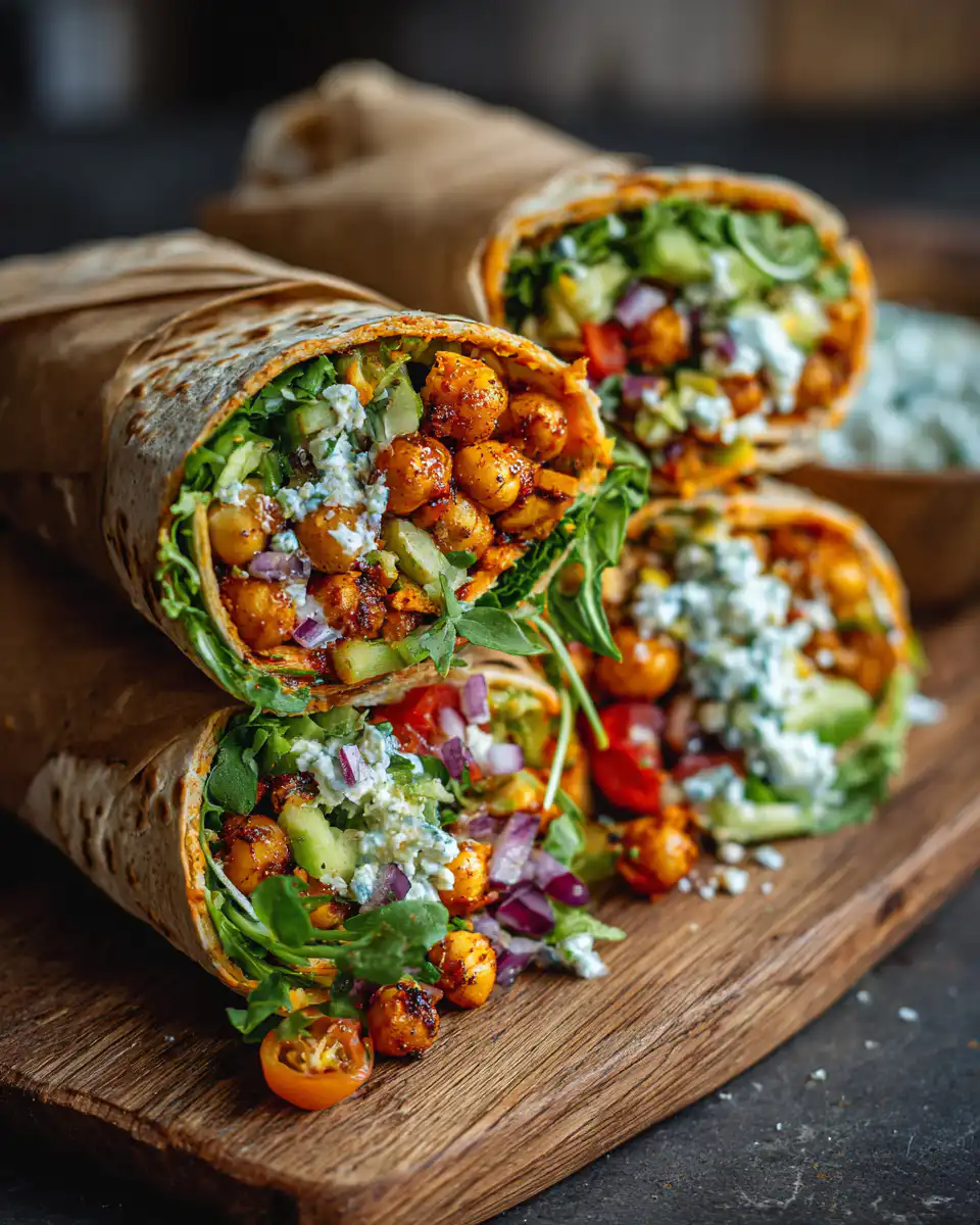 Buffalo Chickpea Wraps