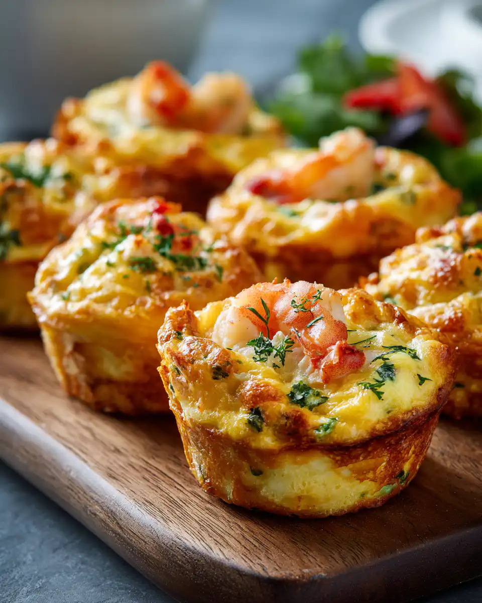 Cheddar Crab and Shrimp Mini Quiches