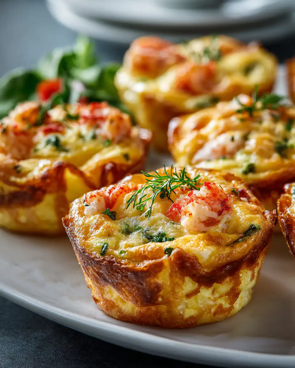 Cheddar Crab and Shrimp Mini Quiches