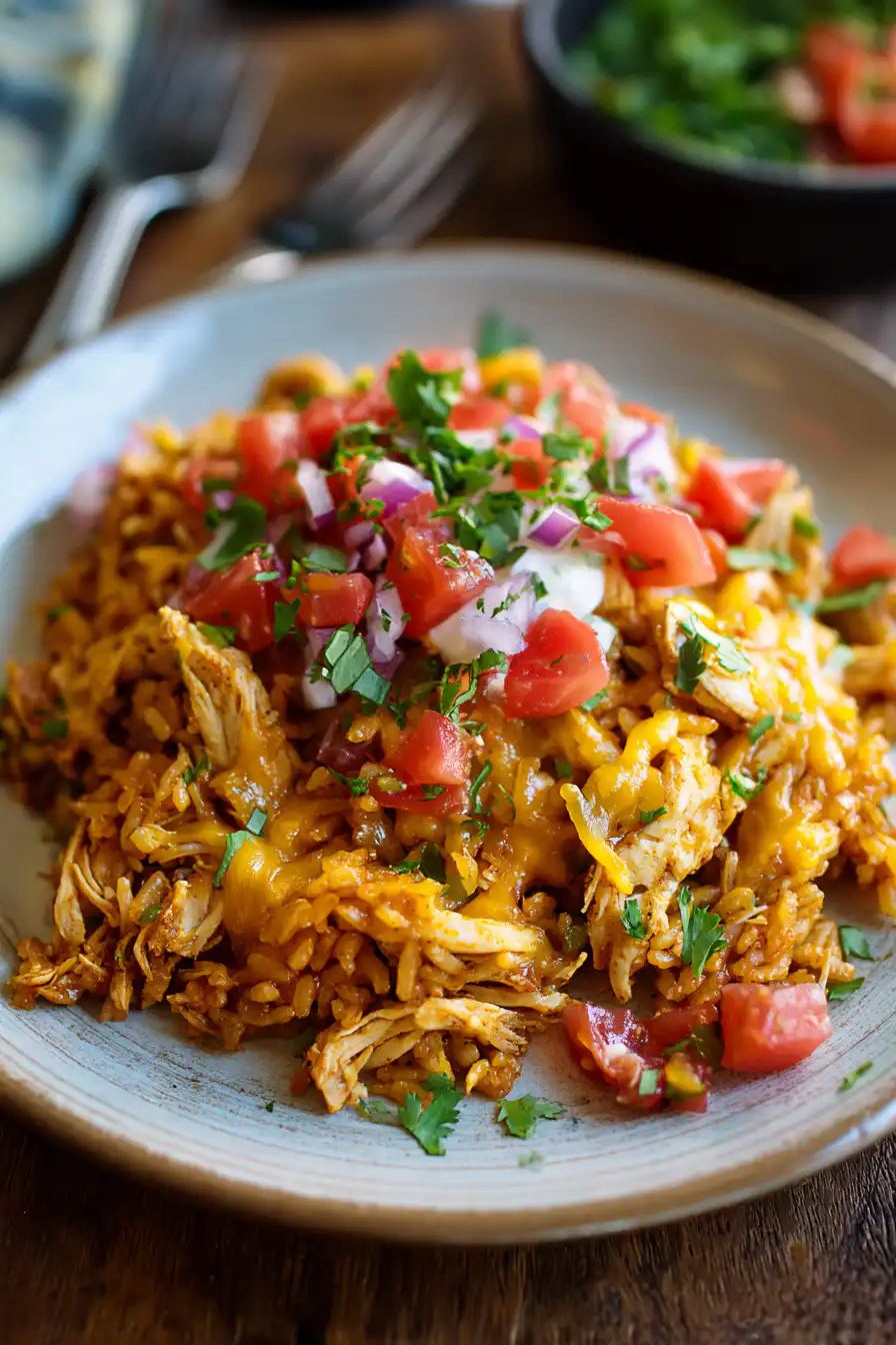 Cheesy Chicken Taco Rice