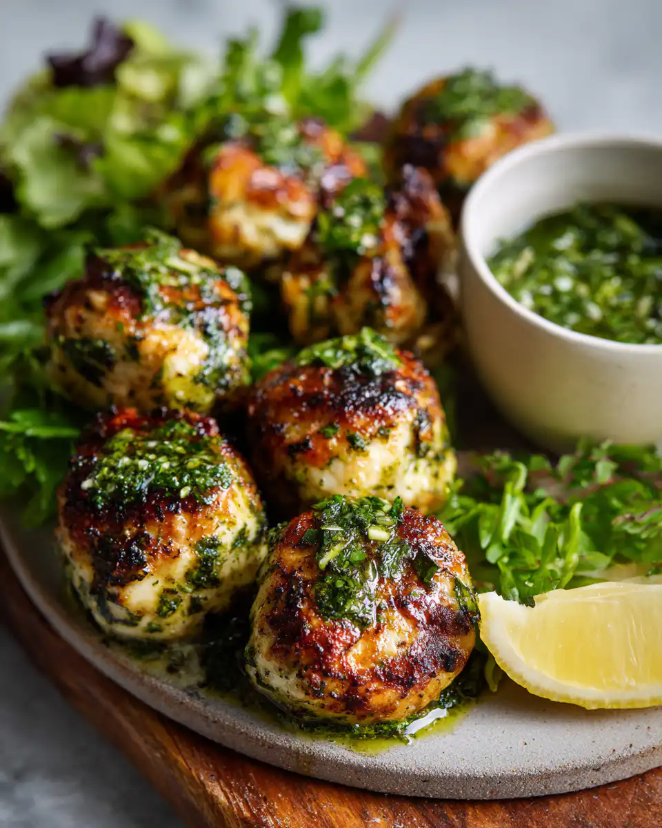Chicken Pesto Meatballs