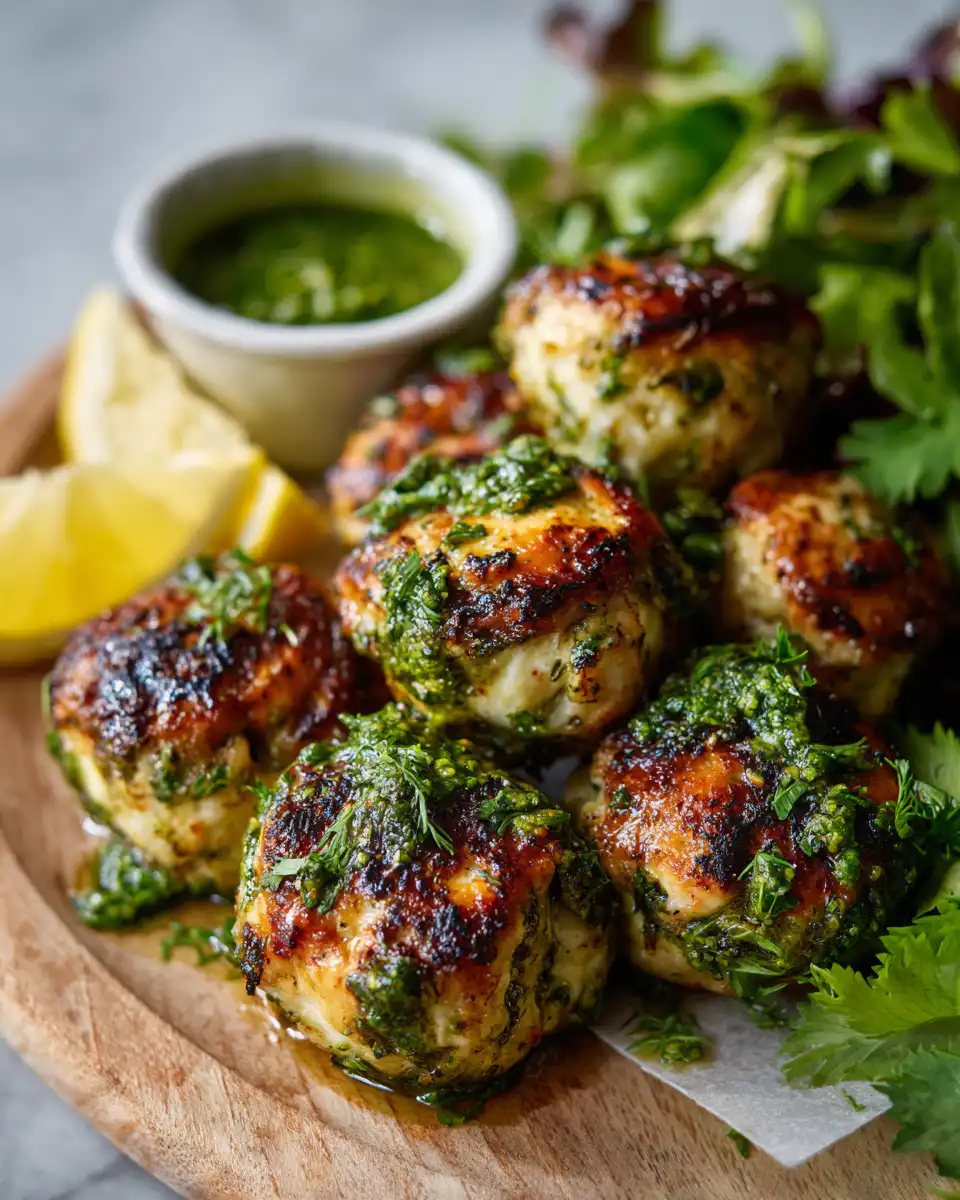 Chicken Pesto Meatballs