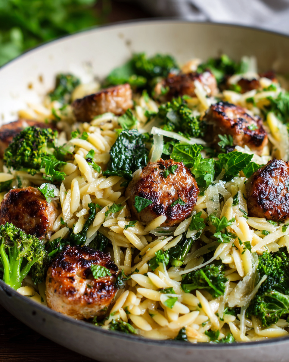 Chicken Sausage Broccoli Orzo