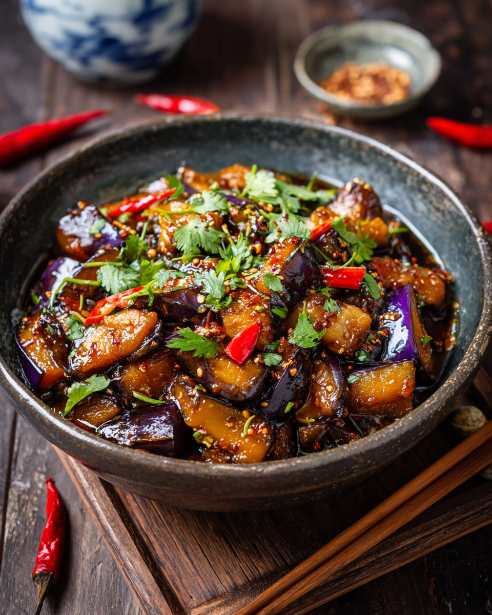 Chinese Eggplant in Garlic Sauce