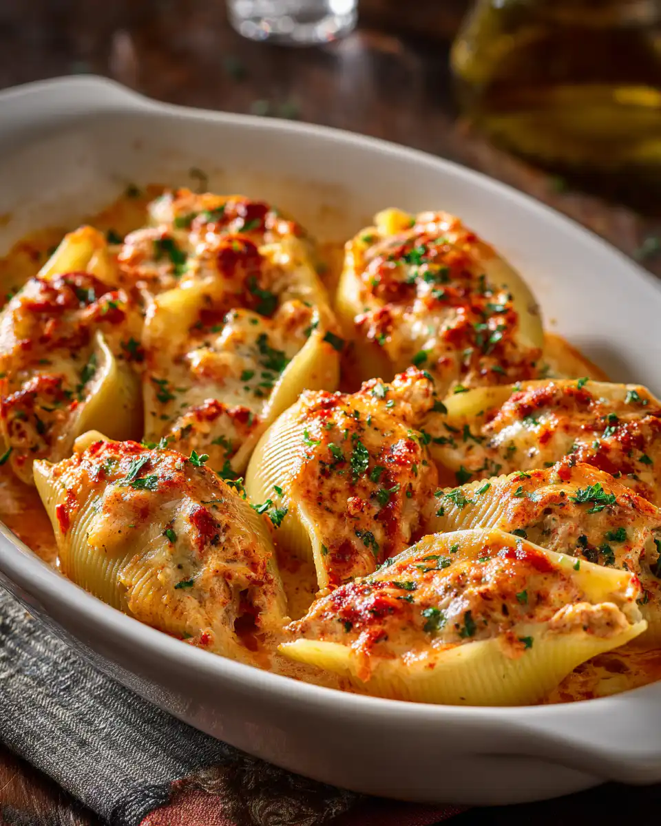 Creamy Cajun Chicken Stuffed Shells