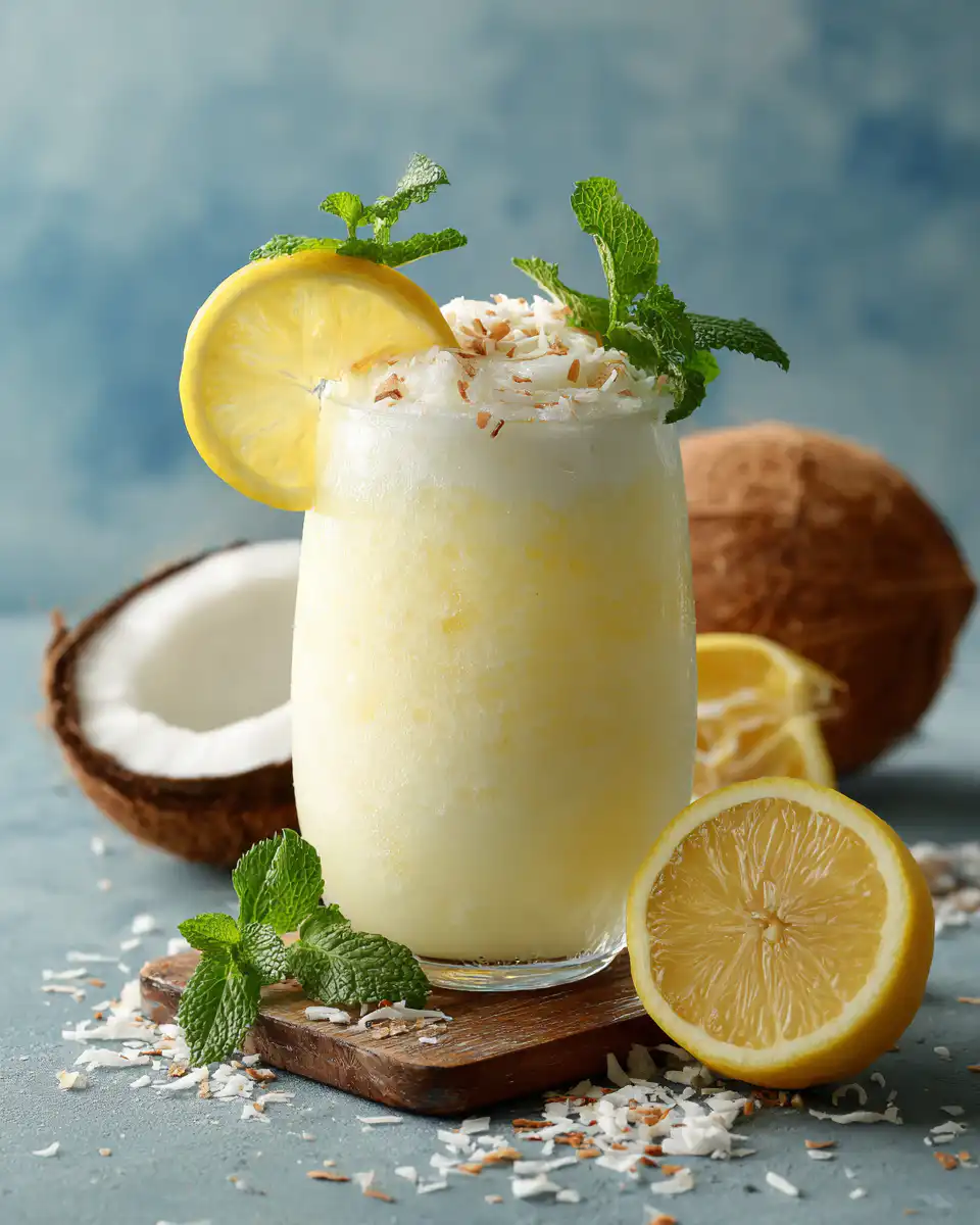Creamy Frozen Coconut Lemonade