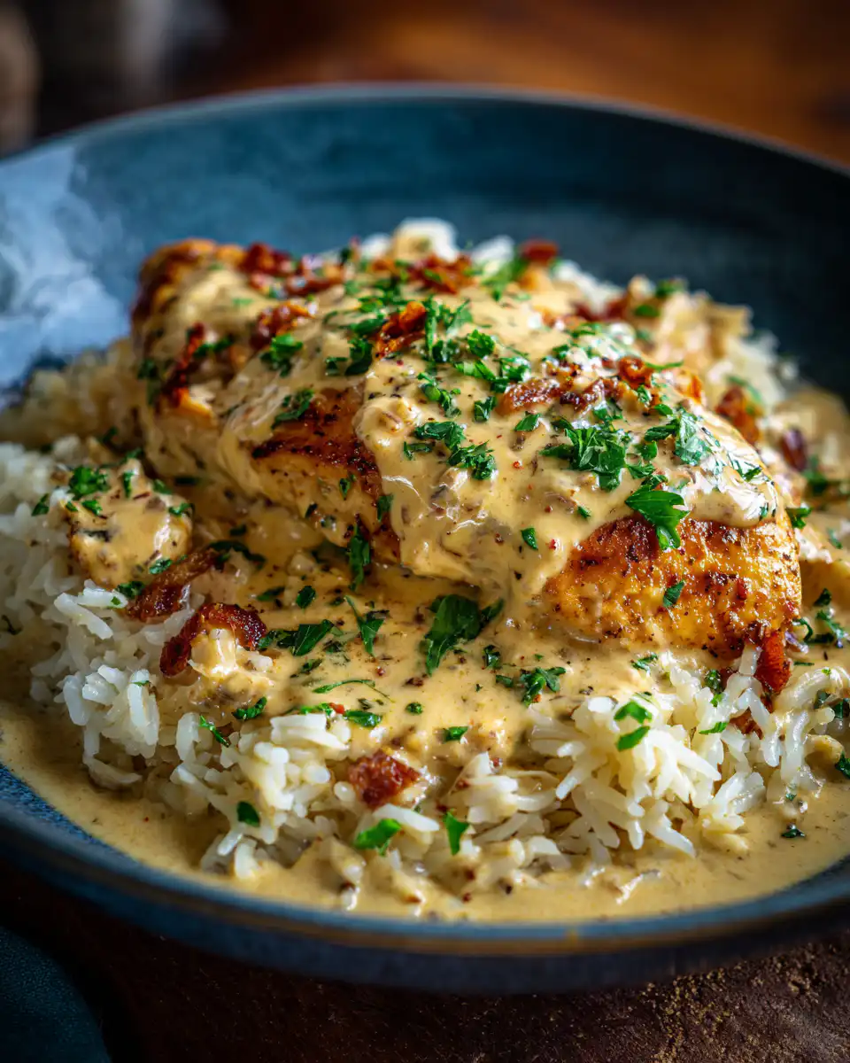 Creamy Smothered Chicken and Rice