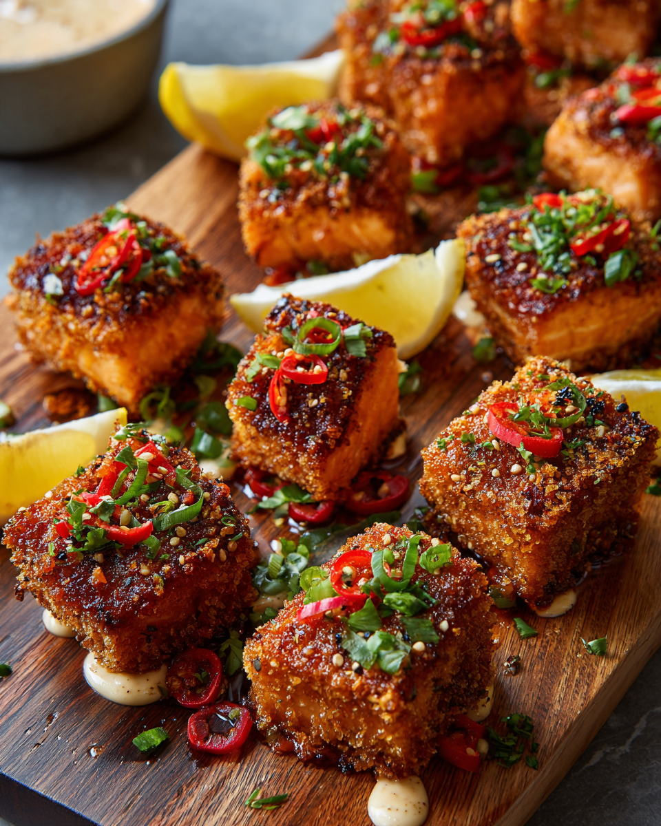 Crispy Bang Bang Salmon Bites