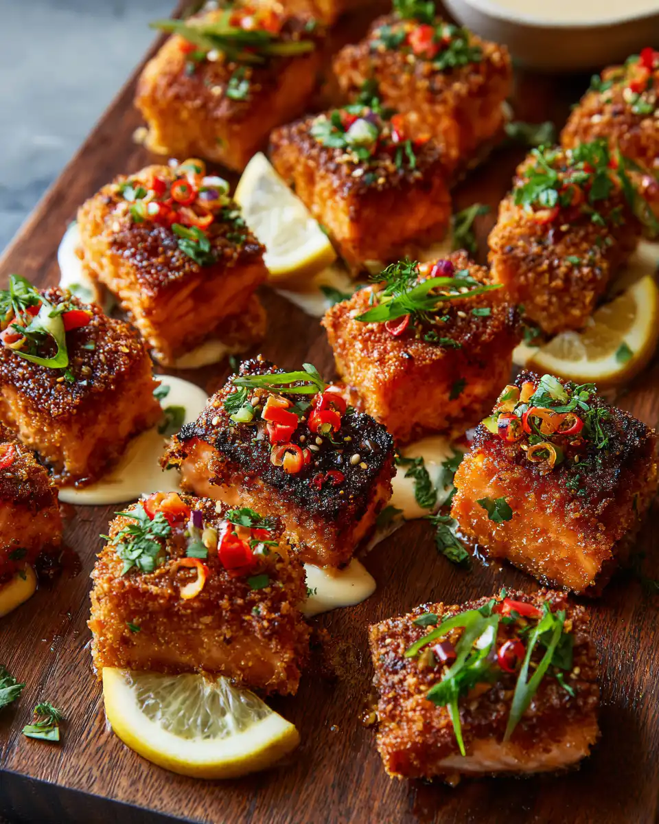 Crispy Bang Bang Salmon Bites