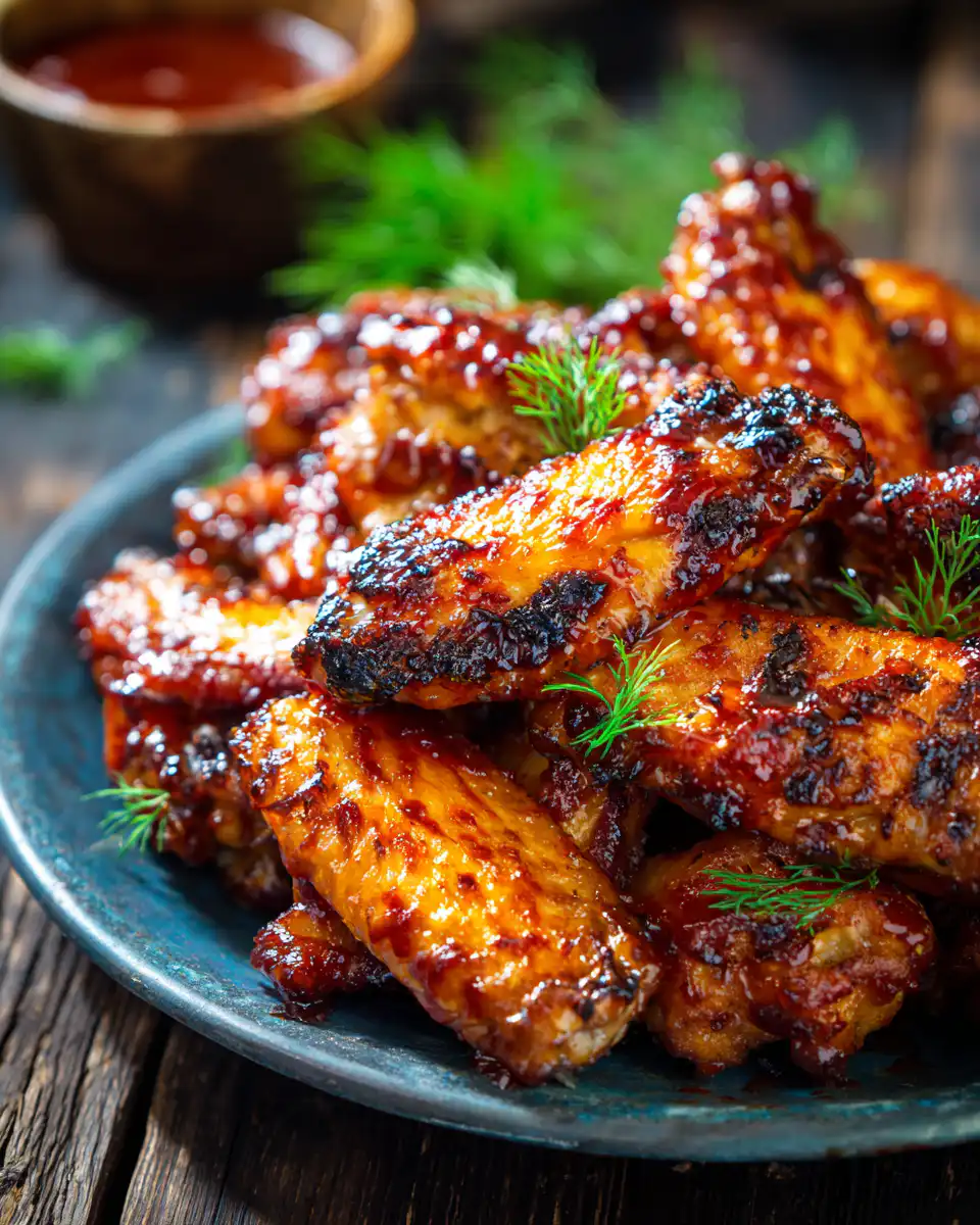 Crispy Oven-Baked Honey Bbq Chicken Wings