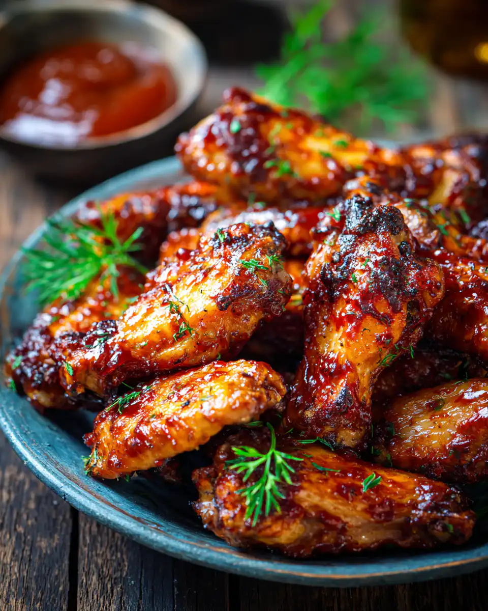 Crispy Oven-Baked Honey Bbq Chicken Wings