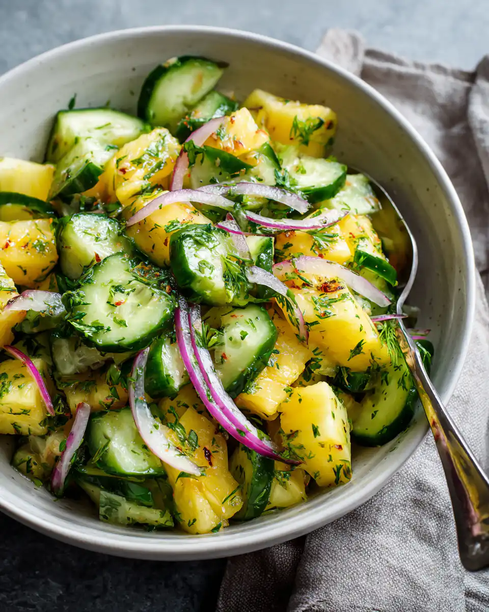 Easy Pineapple Cucumber Salad