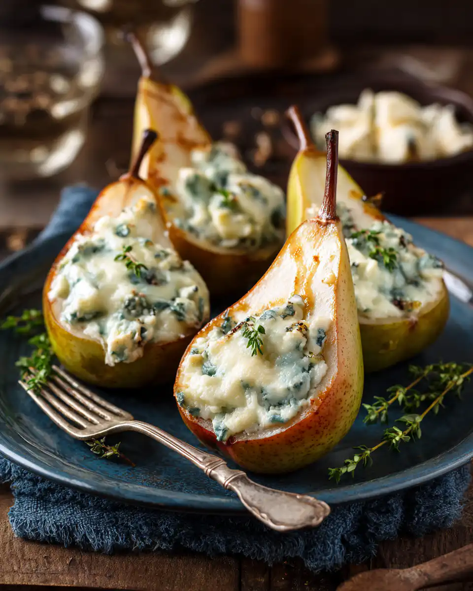 Elegant Blue Cheese Stuffed Pears