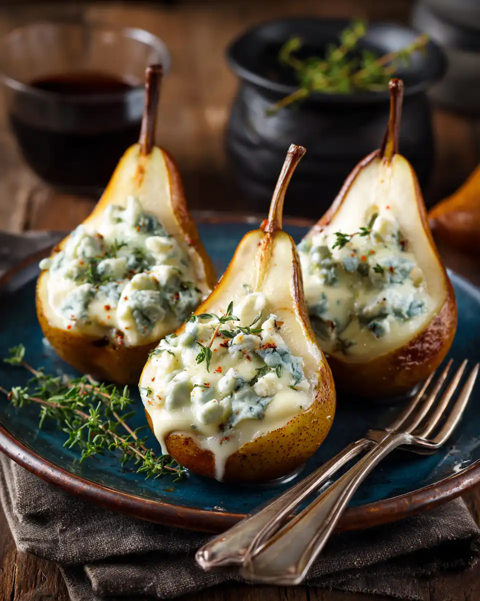 Elegant Blue Cheese Stuffed Pears
