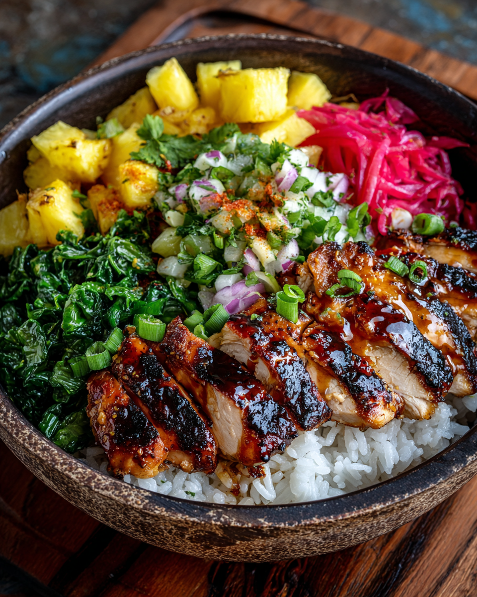 Grilled Hawaiian Chicken Teriyaki Bowls
