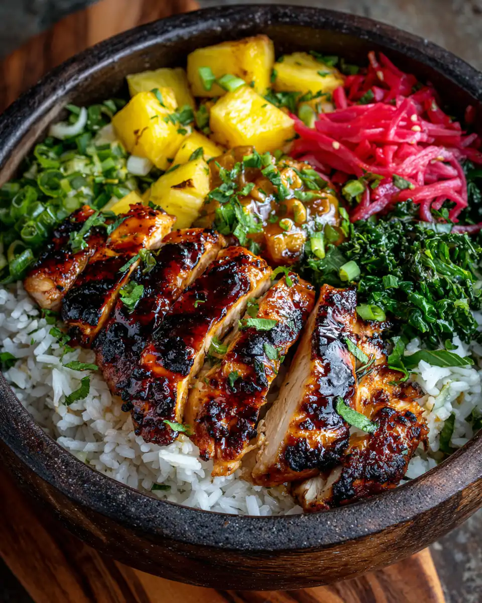 Grilled Hawaiian Chicken Teriyaki Bowls