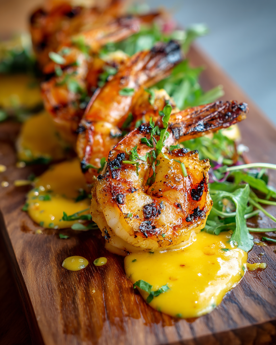 Grilled Shrimp with Spicy Mango Lime Coulis