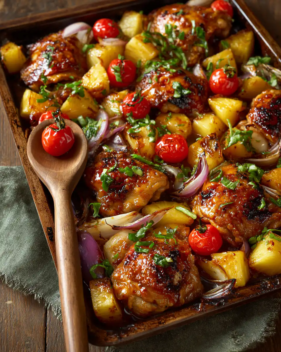 Hawaiian Chicken Sheet Pan