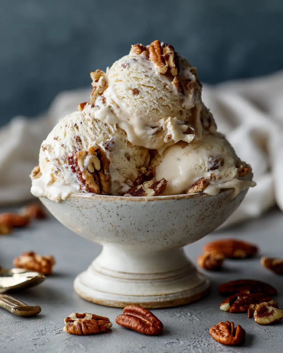 Homemade Butter Pecan Ice Cream